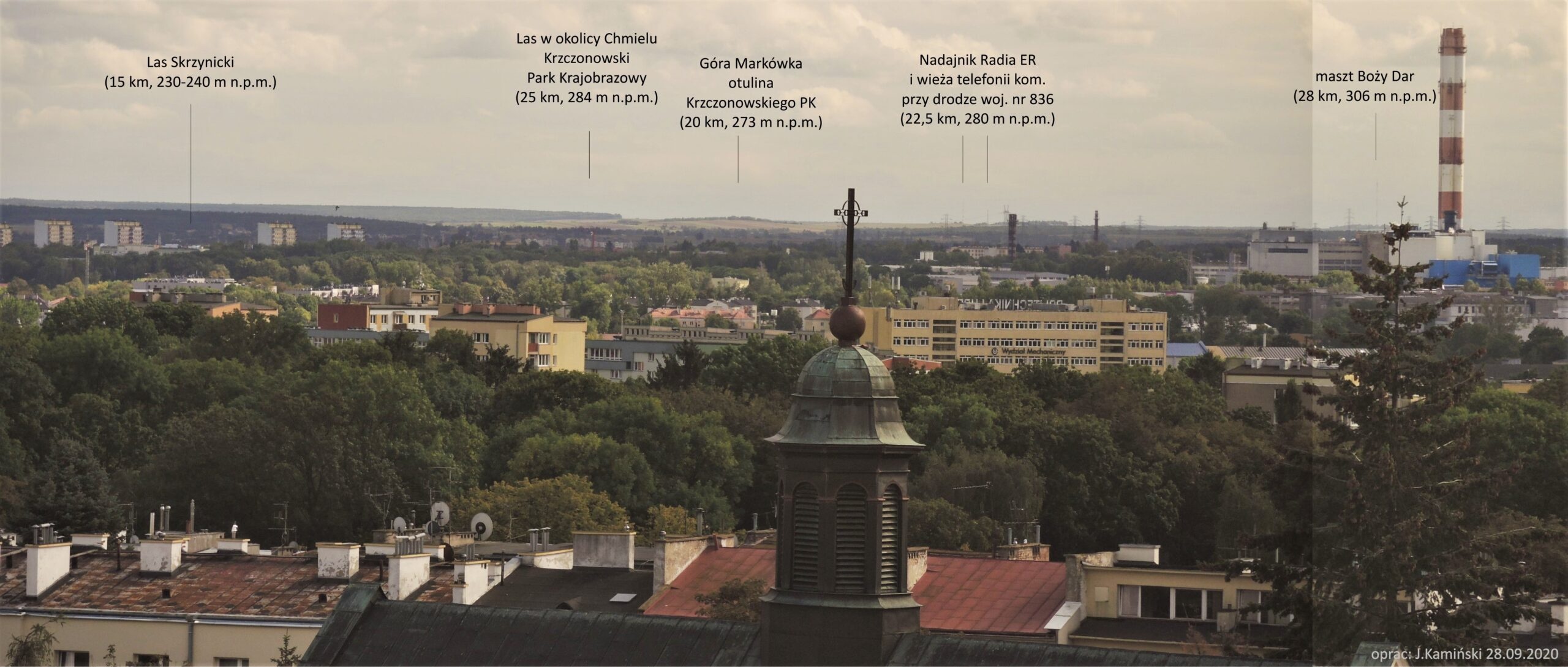 Widok z Collegium Jana Pawła II