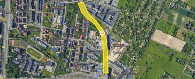 Mapa z zaznaczonym miejscem.