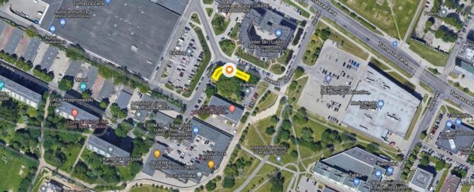 Mapa z zaznaczonym miejscem.