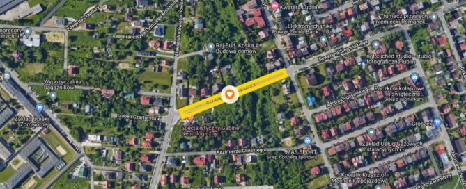 Mapa z zaznaczonym miejscem.