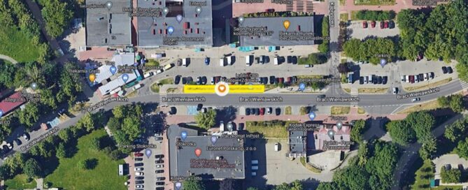 Mapa z zaznaczonym miejscem.