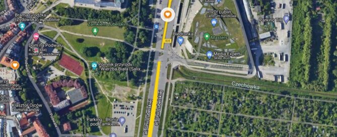 Mapa z zaznaczonym miejscem.