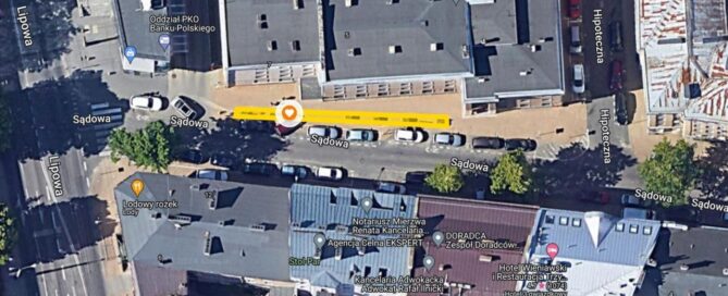 Mapa z zaznaczonym miejscem.