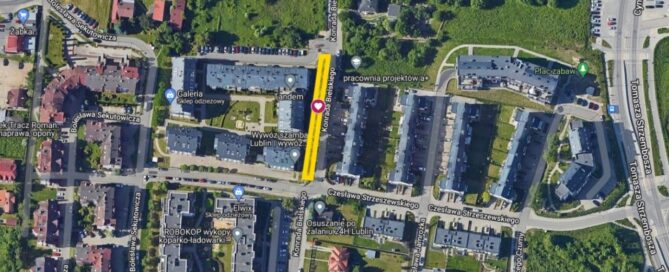 Mapa z zaznaczonym miejscem.