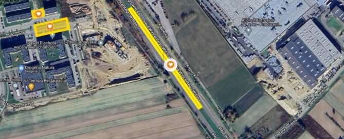 Mapa z zaznaczonym miejscem.