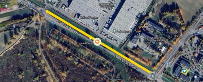 Mapa z zaznaczonym miejscem.