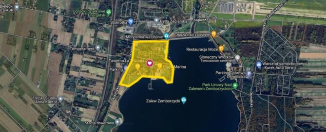 Mapa z zaznaczonym miejscem.