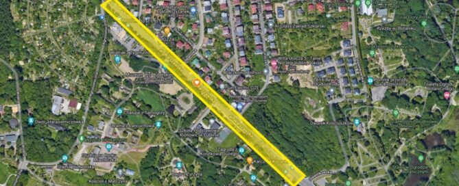 Mapa z zaznaczonym miejscem.