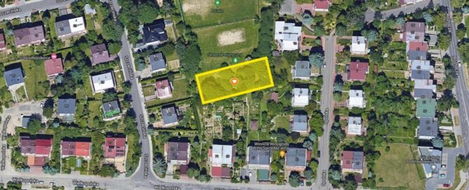 Mapa z zaznaczonym miejscem skweru.