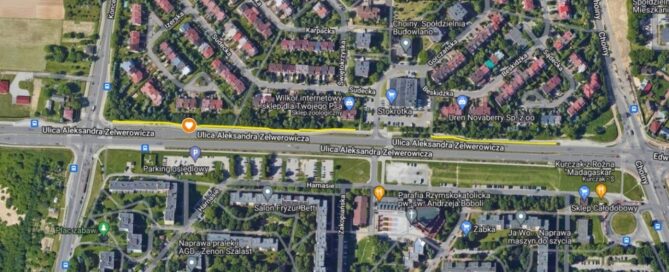 Mapa z zaznaczonym miejscem.