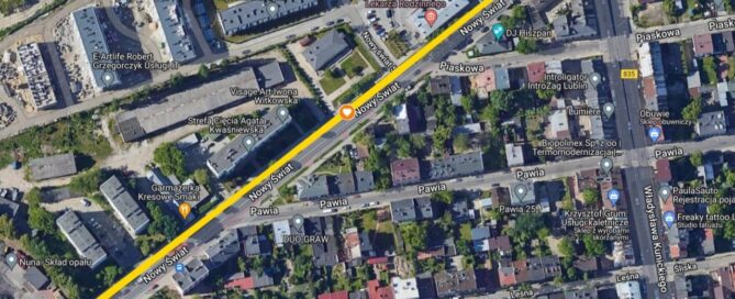 Mapa z zaznaczonym miejscem.