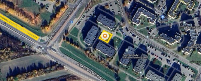 Mapa z zaznaczonym miejscem.