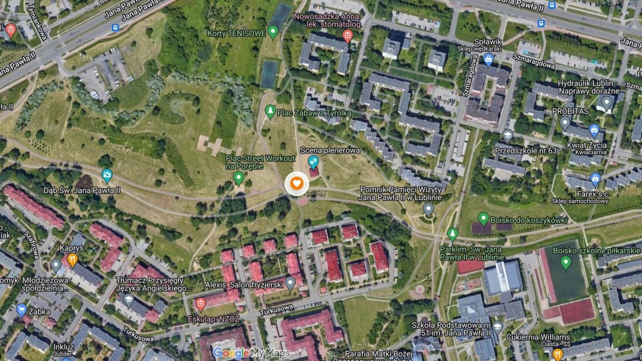 Mapa z zaznaczonym miejscem.