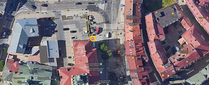 Mapa z zaznaczonym miejscem.