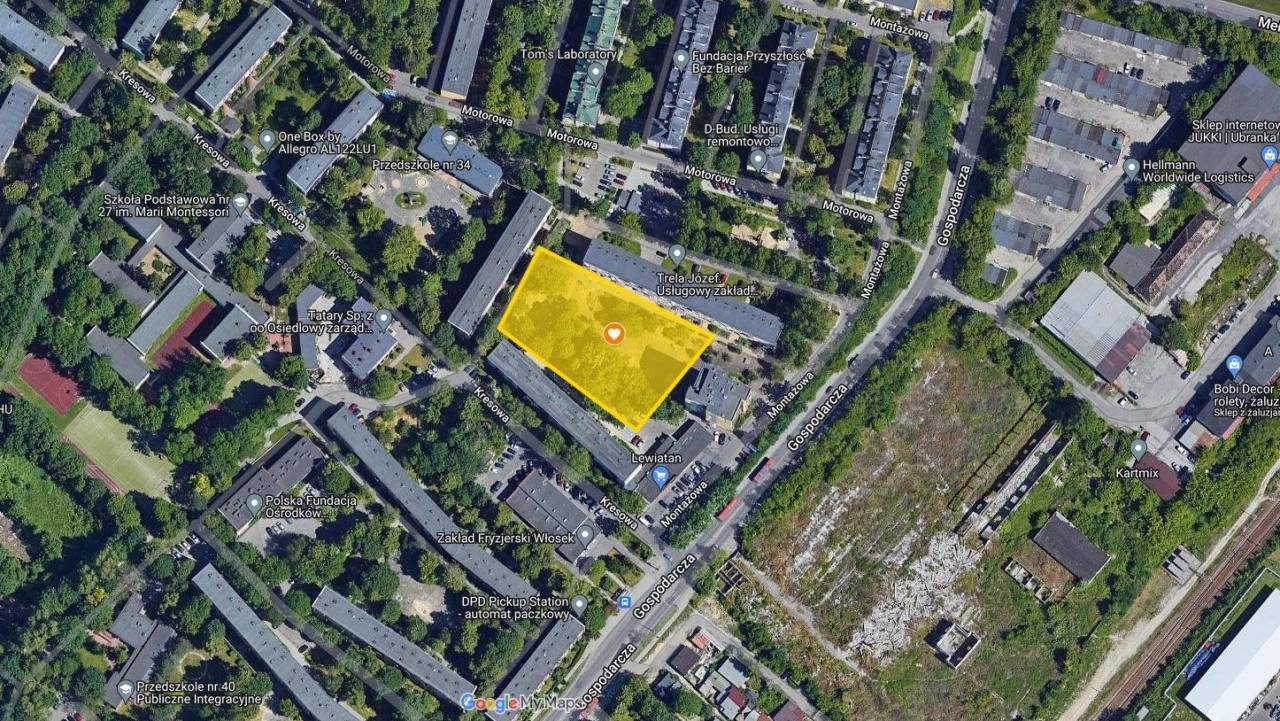 Mapa z zaznaczonym miejscem.