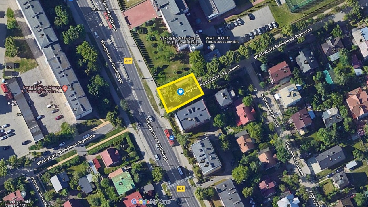 Mapa z zaznaczonym miejscem.