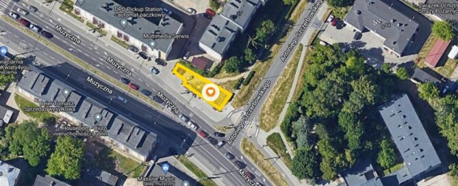 Mapa z zaznaczonym miejscem.