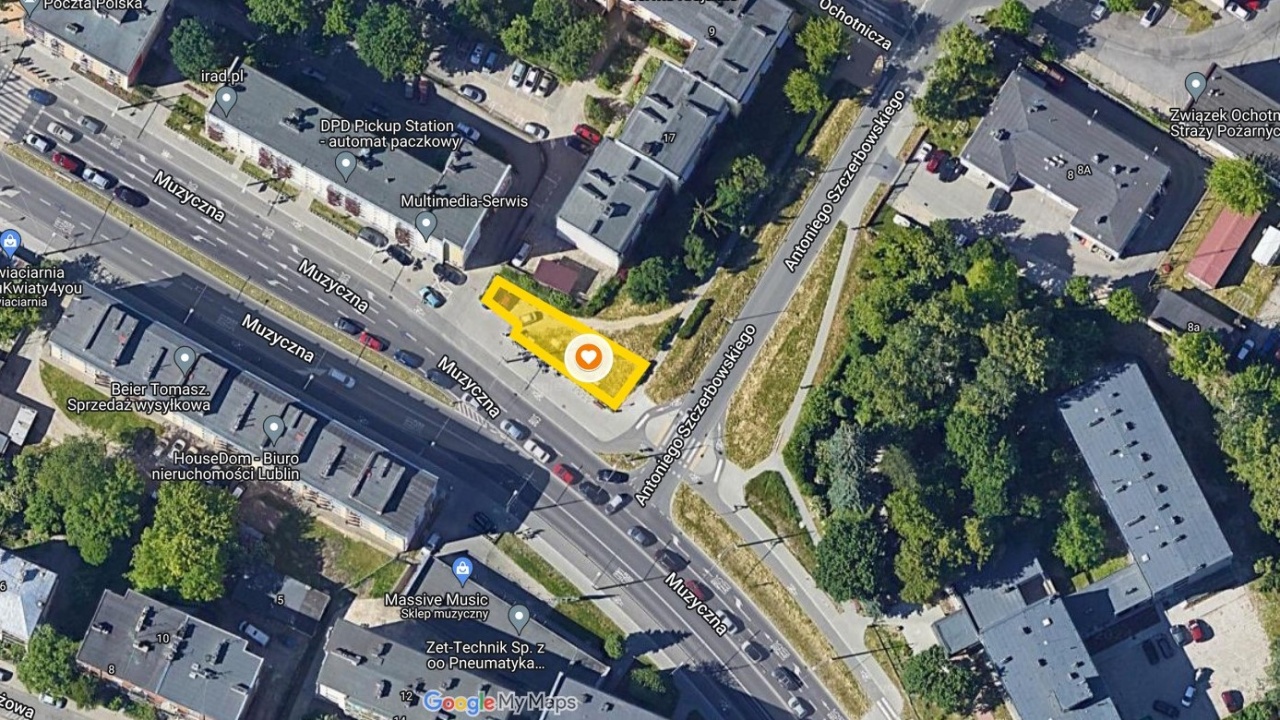 Mapa z zaznaczonym miejscem.