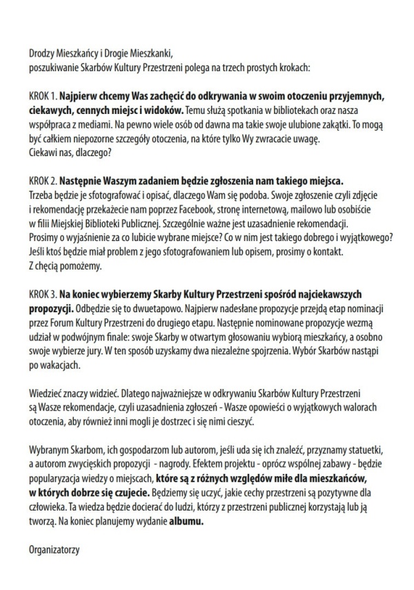 Opis ideii Skarbów Kultury Przestrzeni.